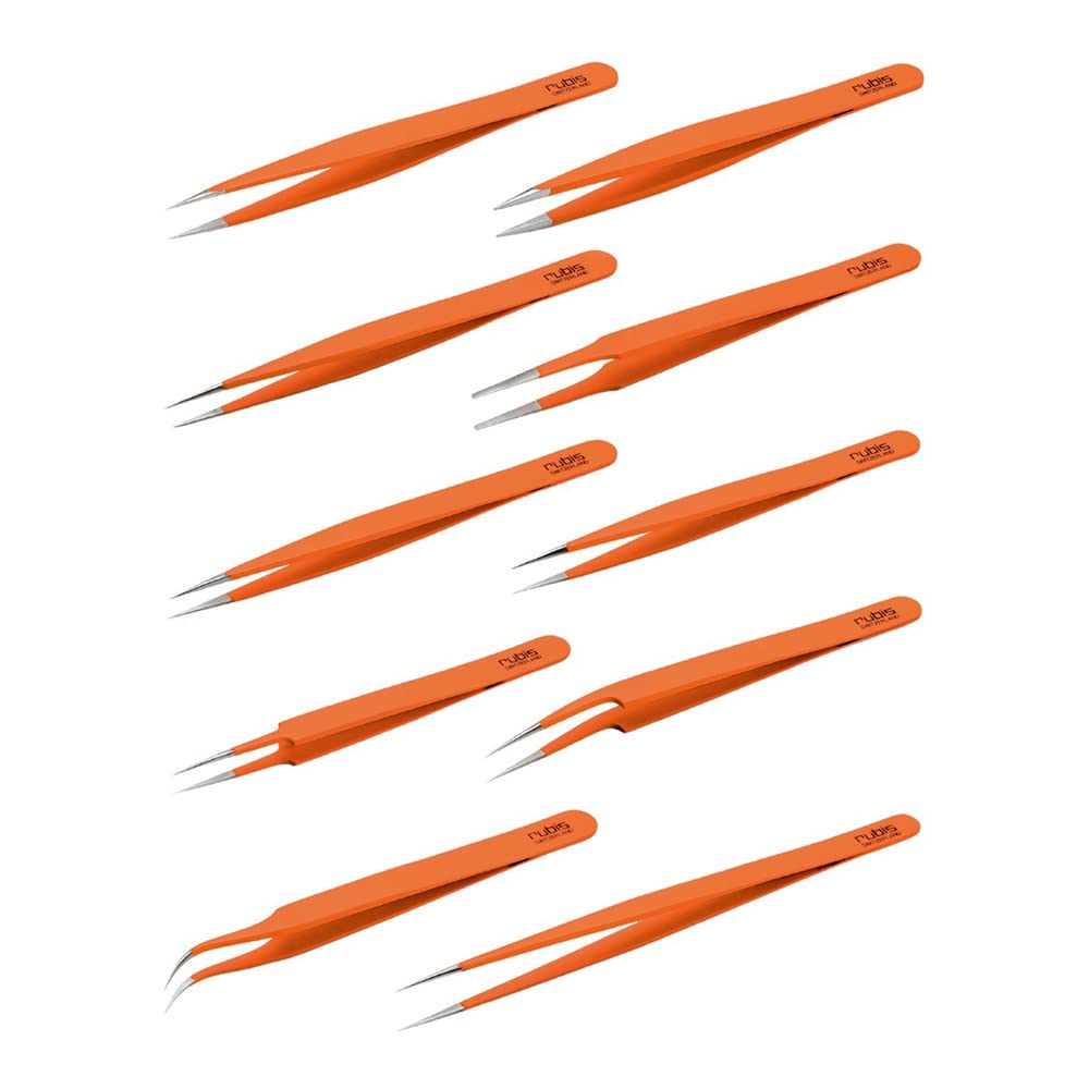 neoLab 2-0209 Edelstahl Typ SS Grip Pinzette, Gerade, Ultrafeine Spitze, 10 Abbildung, 135mm Länge, 0.2mm Spitzenbreite