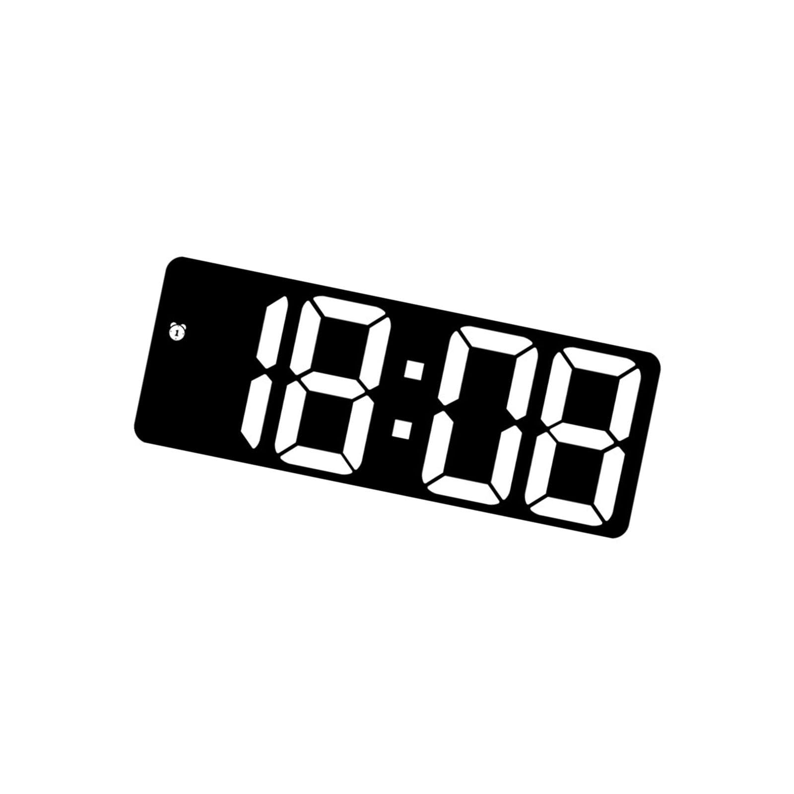 NRVTRE Large Display Digital Clock Digital Wall Alarm Clock with Date Temperature Dates Time Display Wall Mounted Desk Clocks Alarm Clocks for Bedrooms