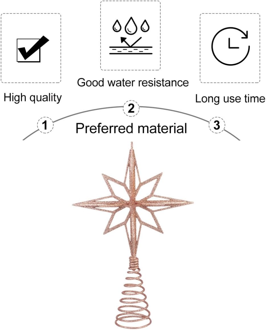 クリスマスツリー トップスター 星 キラキラ おしゃれ ローズゴールド クリスマスツリー スター トッパー クリスマス ツリー 飾り
