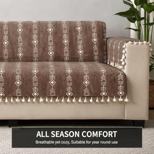 Image of STITCHNEST 'Artisoul Series' Sofa Cover 1 Seater with 2 Hand Rest Covers