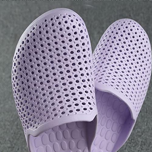 MTFBQ Garden Shoes Womens Slip On Slippers Flat Sandals, Comfortable Lightweight Slip-on Summer Beach Sandals for Women，Water Shoes Ultra Soft | All Day Comfort (Color : Purple, Size : EUR38-40)2