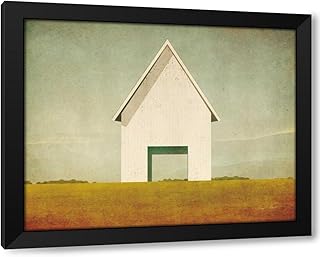 ArtDirect Ohio Barn 35x28 Extra Large Black Modern Wood Framed Art Print by Fowler, Ryan