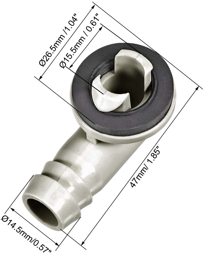 Adaptateur Tuyau Drainage Avec Anneau Caoutchouc MEETOOT Lot De 2 Raccords Coudés Pour Tuyau De Vidange De Climatiseur De 20 Mm Accessoire Pour Climatiseur Split Fenêtre PVC