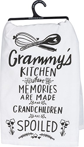 Primitives by Kathy Boho Cotton Kitchen Towel Set - Funny Sayings, Housewarming Gift, Fall Decor, 28"x28"