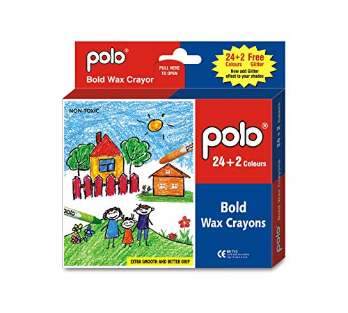 polo Bold Wax Crayons 24+2