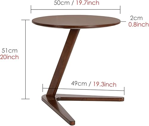Miniatura 4 de Mesas auxiliares de madera para sofá, sala de estar, mesa auxiliar pequeña para sofá y cama, mesa de cena portátil de TV para niños, ancianosadultos