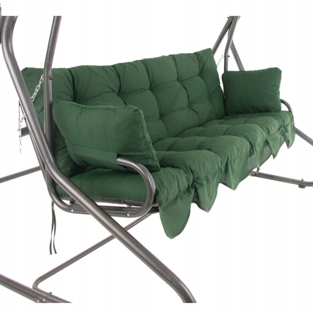 PATIO Hollywoodschaukel Auflage 170x50 cm Bora Sitzpolster Rückenlehne 2 Seitenkissen Befestigungsschnüre Volant vorne 1 Set