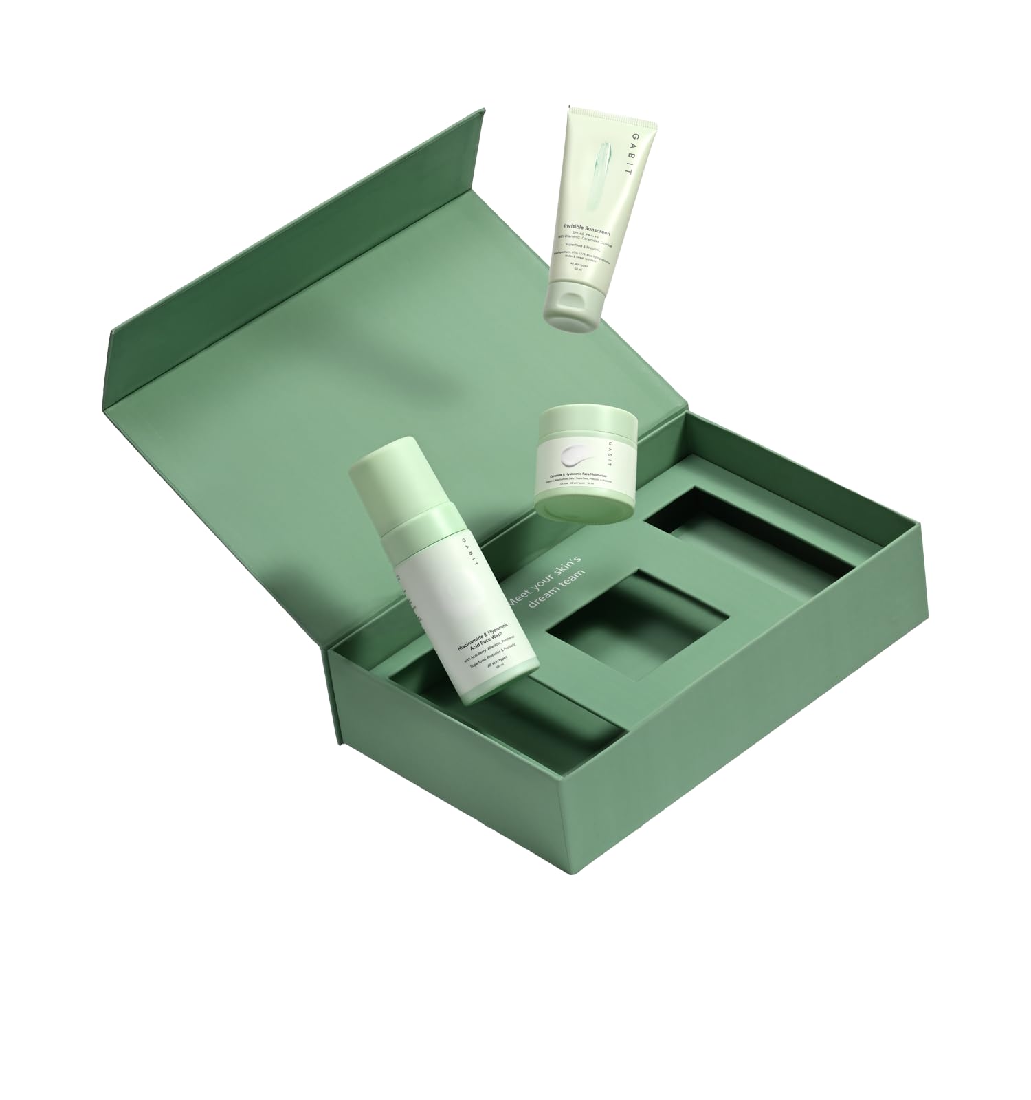 Gabit Skin Starter Gift Box | Premium Skincare Kit for Women & Men with Vitamin C Serum, Ceramide Moisturiser, Niacinamide Face Wash | Perfect Gift for Anniversary, Birthday, Valentine, Diwali & All Occasions | Daily Skincare Routine for Radiant Skin | Products Suitable For All Skin Types