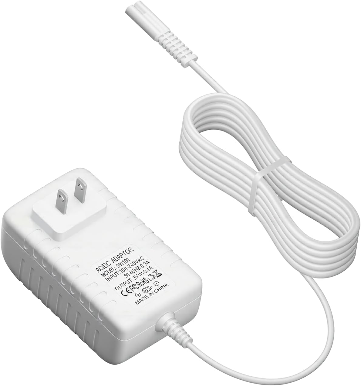 Charger for Waterpik WP360 WP360W WP450 WP450W Water Flosser Replacement Adapter Power Cord 3V 6.5Ft - (Only Compatible with 2 Prong Connector Series)