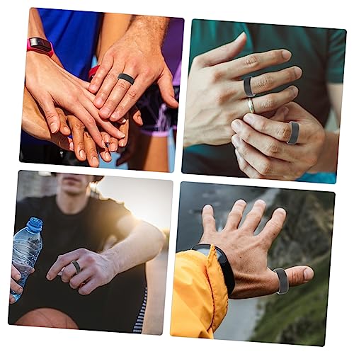 Anillos de silicona flexibles para hombre 10 unidades miniatura 4