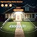 HGGH Motion Sensor Outdoor Lights – Flood Lights Outdoor Security Light, LED Floodlights IP65 Waterproof 6500K 60W 6200LM with 3 Adjustable Heads, Exterior Light for House, Backyard, Porch