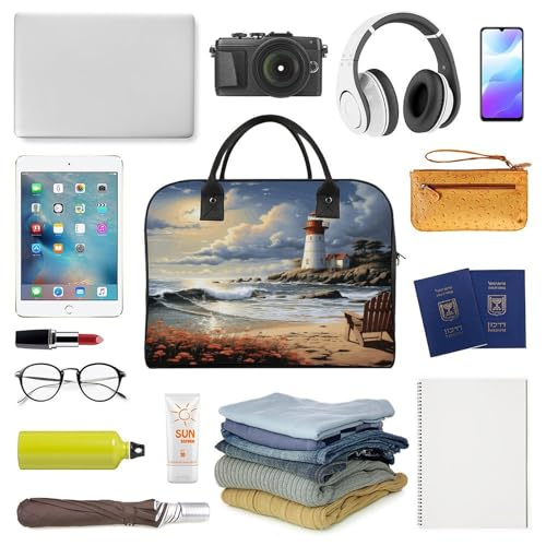 Bolso para portátil Sea Lighthouse Sandbeach con correa y asa miniatura 5