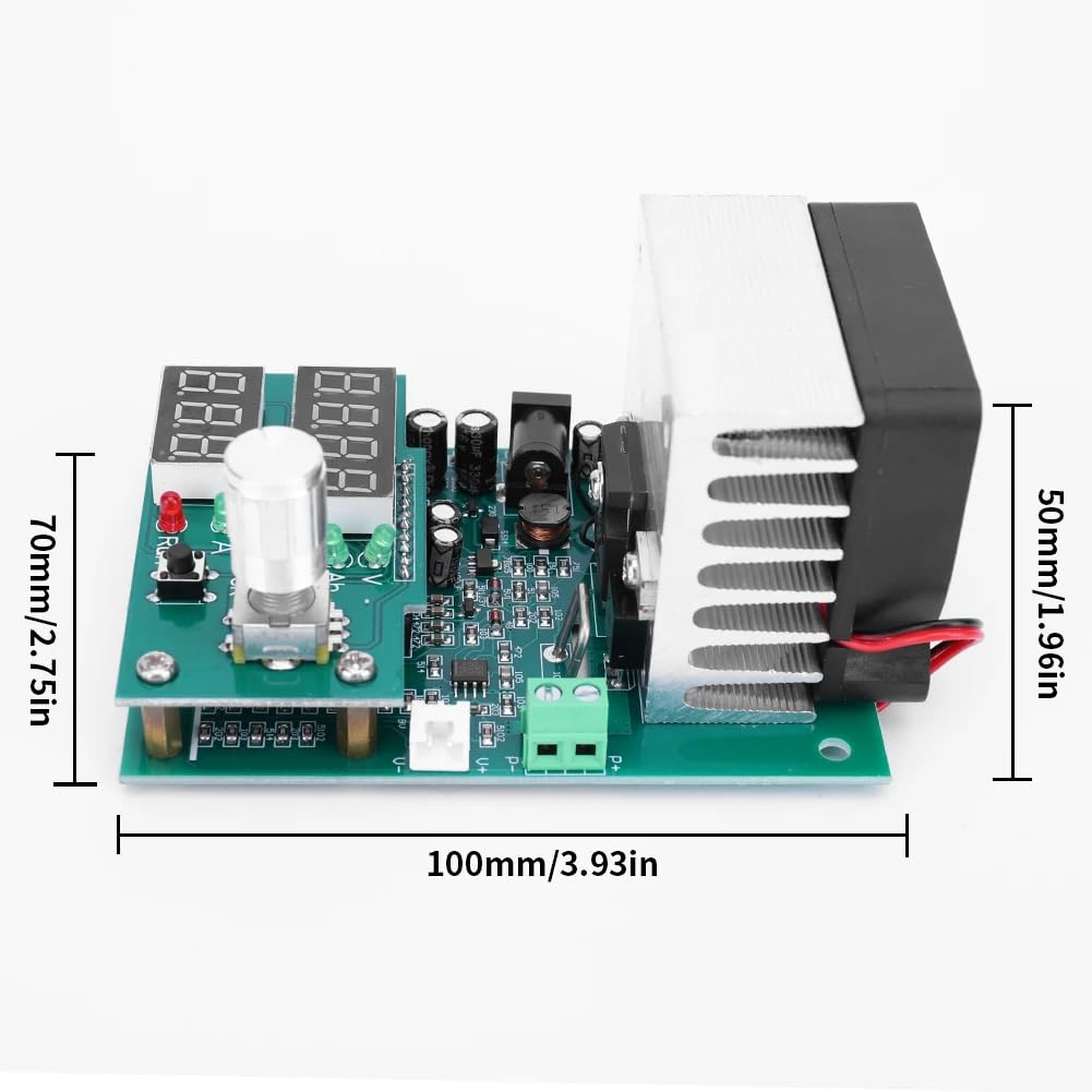 DollaTek 60W Electronic Load Module dimensions