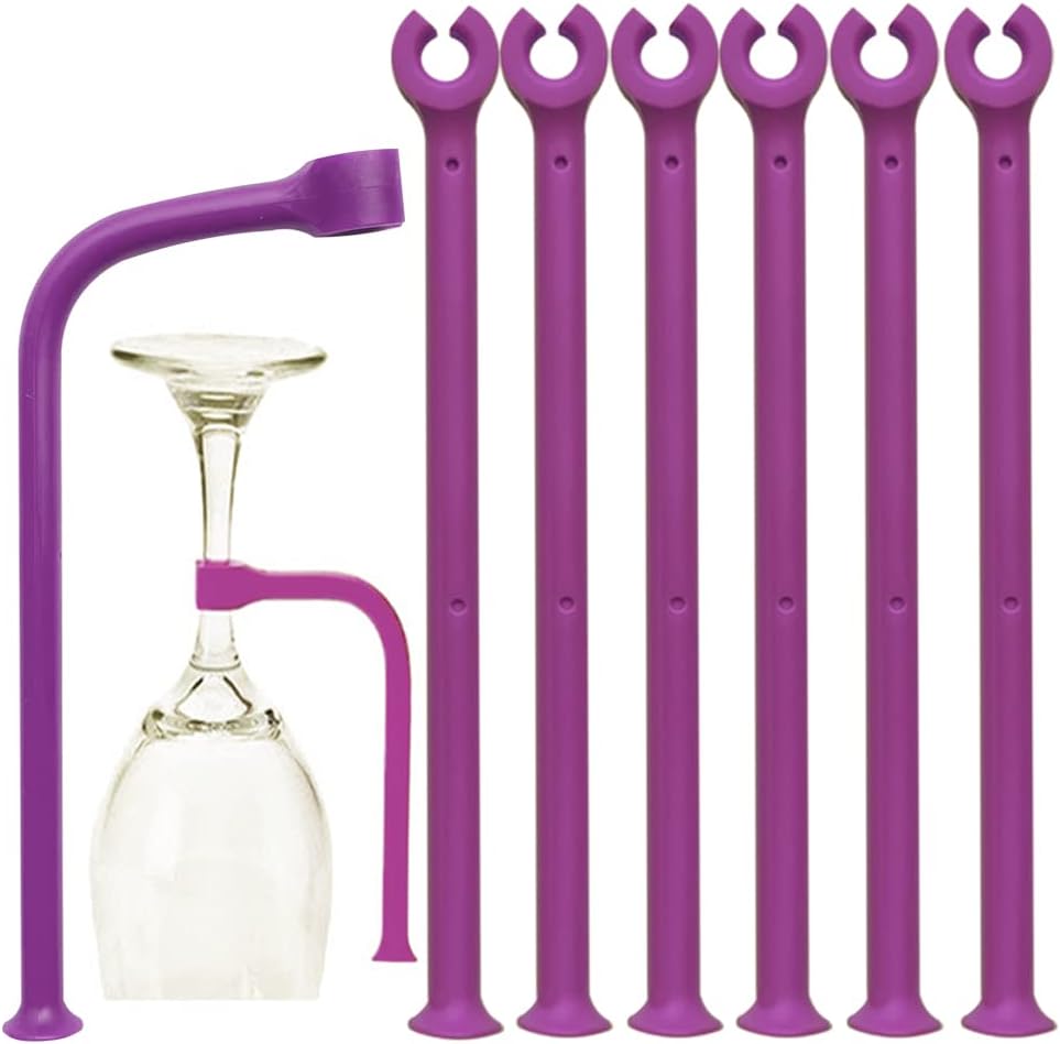 21cm Dishwasher Wine glass rack New extensions Wash Dishwasher Attachment Kitchen Gadget Clip (Purple/8pcs)