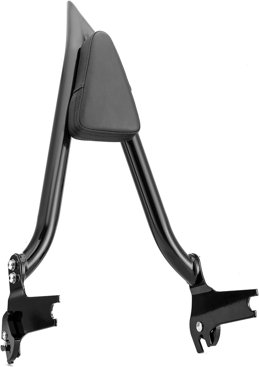 Mofun 23” Sissy Bar 1.25" Fat Detachable Passenger Backrest Compatible with Harley Touring Street Glide Electra Road Glide Road King 1997-2008, Gloss Black