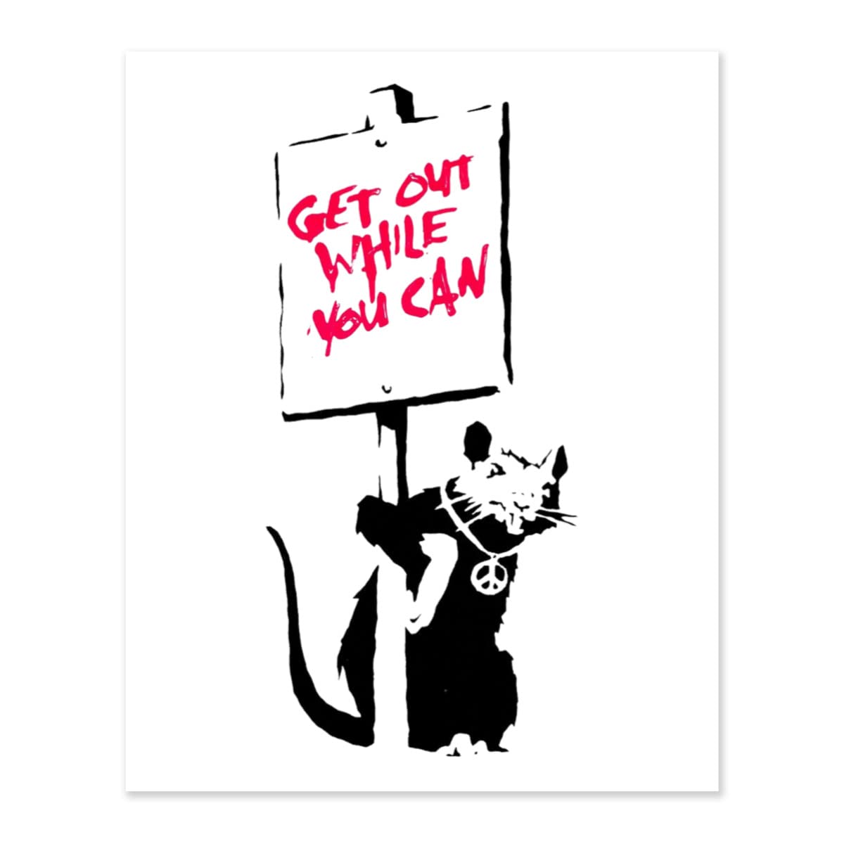 Amazon.co.jp: 油絵画 アートポスター Banksy バンクシー ネズミ
