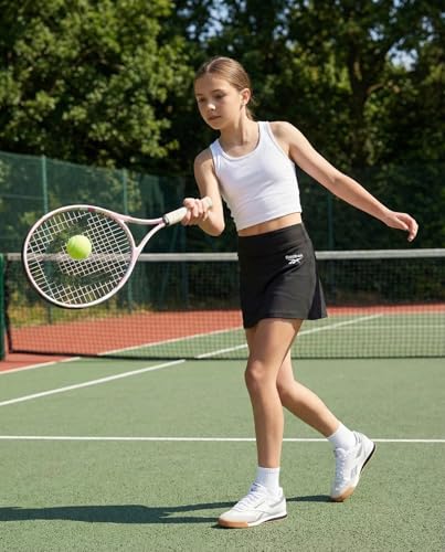 Image of Reebok 3 Pack: Girls Skorts Athletic Dry Fit Tennis Golf Skirt with Built in Shorts Active for Kids Teens Tweens (Sizes 6-16)