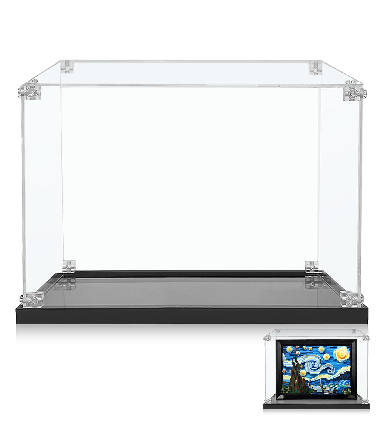 Acryl Vitrine für Lego Technic Sonne Erde Mond Modell 42179, für Lego Vitrine 21333,42179,71819 ,76393,76407,80112,10317,77073,60460,80112, 40x20x30 cm(Nur Display Case)