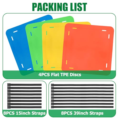 image for TOBWOLF 4-Piece Soccer Goal Target Set with Adjustable Straps, Square 