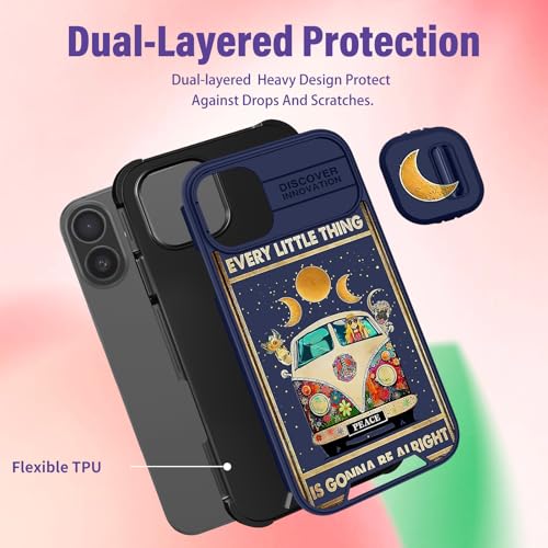 Image of Funermei (2in1 for iPhone 11 Case for Women Cute Girls Phone Cover Bus Kawaii Animals Girly Pretty for Teen Girl Unique Colorful Design with Camera Cover Funda for Apple for iPhone 11 Case