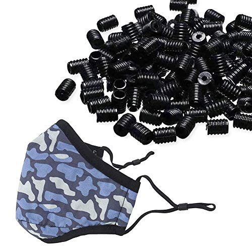 100-Piece GBSYU Elastic Adjuster Silicone Cord Lock Set for Masks