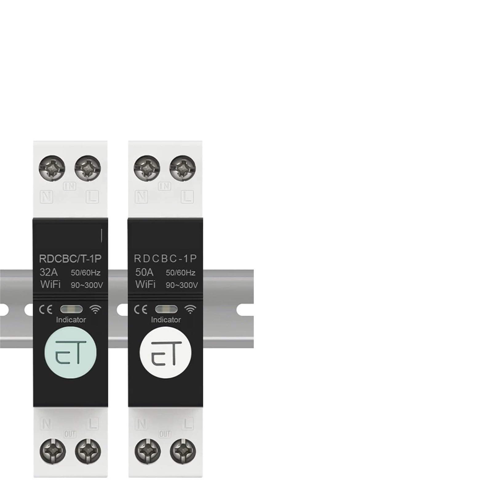 Przełącznik przekaźnika czasowego Inteligentny wyłącznik automatyczny Wi-Fi Pilot 1P+N 63A pamięć wyłączania Alexa Home Assistant (EWelink (White), 32A)