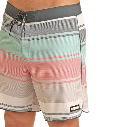 Rock & Roll Denim Men's Stripe Swim Board Short3