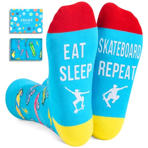 Zmart Skateboard Accessories For Boys Girls - Gifts For Skateboarders, Skateboard Gifts, Skate Socks