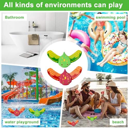 Huucozn 2 Stück Unterwasser Glider, Teufel Fisch Schwimmbad Spielzeug Pool Spielzeug Wasserspielzeug Tauchspielzeug Interessantes Tauchtiere Wasser Spielzeugs Fische Poolparty Geschenk