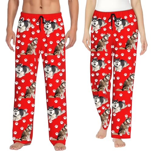 Personalized Pajamas Pants, Custom Pajama Pants for Women, Custom Pet Pajamas, Christmas Gifts for Men Her Him