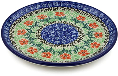 Authentic Polish Pottery Toast Plate in Maraschino Design Handmade in Boles?awiec Poland by Ceramika Artystyczna + Certificate of Authenticity