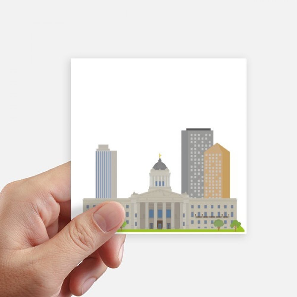 Autocollants Canada multicolores 10x10cm au design urbain carré pour décoration variée