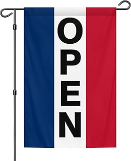 Open Garden Flags for Business Sign 12x18 Inch Open Garden Flags Double Sided for Patio Lawn Outdoor Home Decor