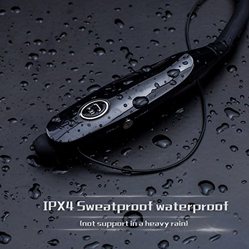 Bluetooth Headphones 14Hr Working Time, Truck Driver Bluetooth Headset, Wireless Magnetic Neckband Earphones, V4.2 Noise Cancelling Earbuds W/Mic, Compatible With Any Bluetooth Equitments (Black) #TOP3