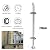 110CM High Glass Balustrade Railing Post Glazing Stainless Steel Pole Handrail Garden Fencing Silver with Top Seat (110cm End Post)
