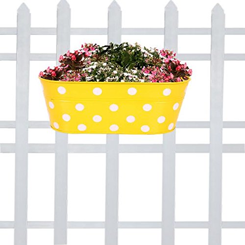 See full amazon price history chart for TrustBasket Dotted Oval Railing Planter for Balcony with Detachable Handle (Yellow, 12 inch) | Hanging Planter | Anti Rust Plant Container Gamla for Home Décor | Indoor & Outdoor TrustBasket Dotted Oval Railing Planter for Balcony with Detachable Handle (Yellow, 12 inch) | Hanging Planter | Anti Rust Plant Container Gamla for Home Décor | Indoor & Outdoor (B01MY0V0PE) Amazon Price History, Amazon Price Tracker