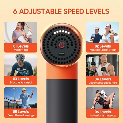 Massage Gun with Wide-Coverage Head & Carrying Case for Comfortable Massage - Additional View