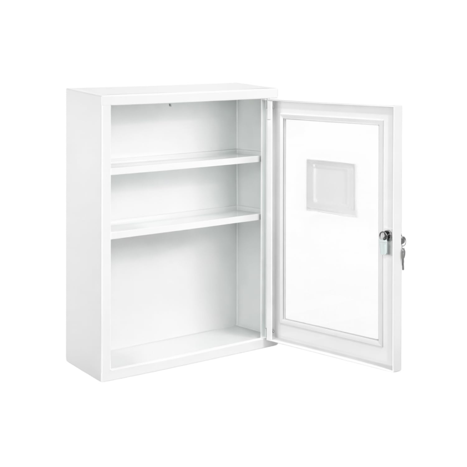 First Aid Products Augenspülschrank mit Sichtfenster – leer, zum selbst Ausstatten – Metall, abschließbar, Eyewash station, Augenspülstation & Augendusche – Wandmontage, Betrieb, Gewerbe & Gastronomie