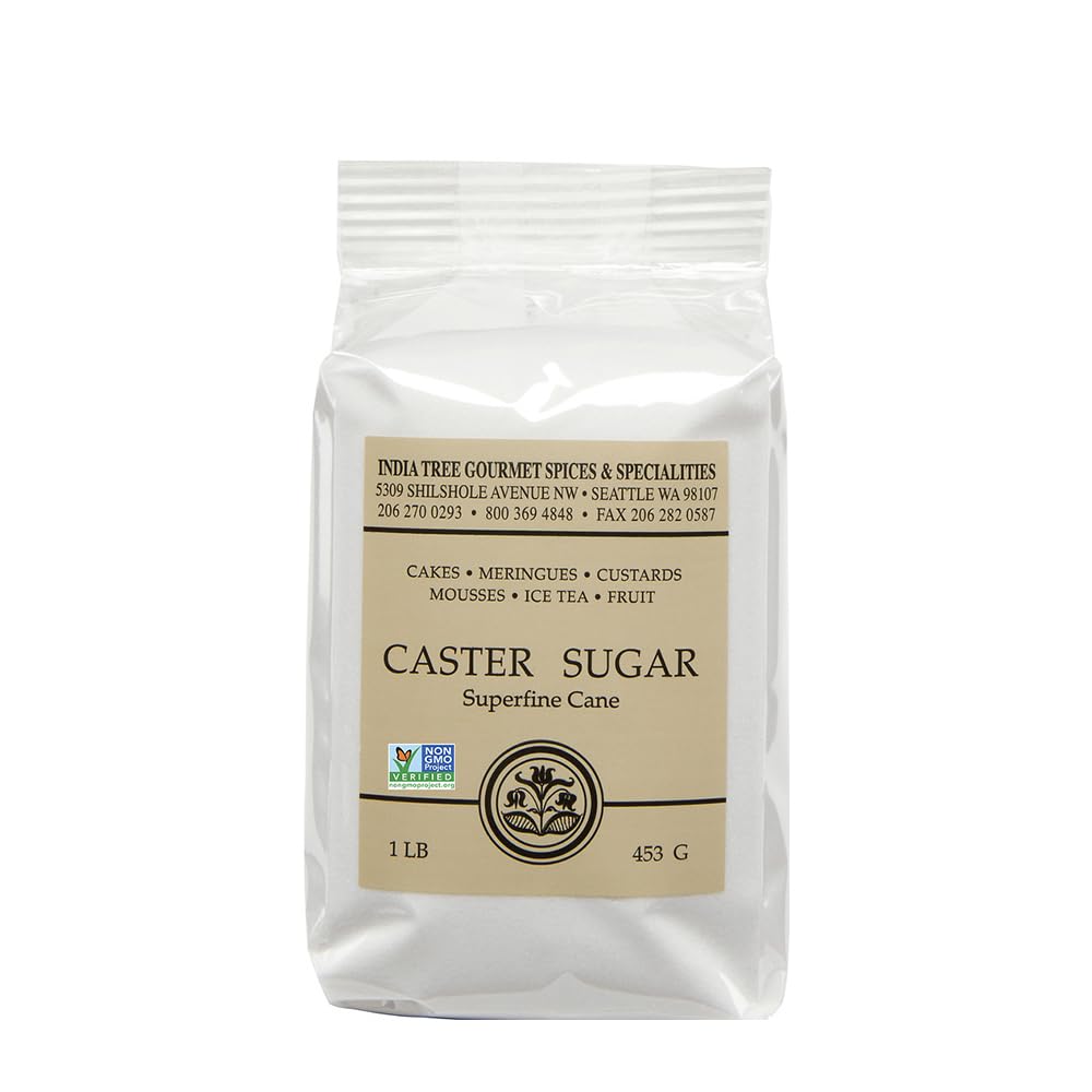 India Tree Caster Sugar, 1 lb 1 Pound (Pack of 4)