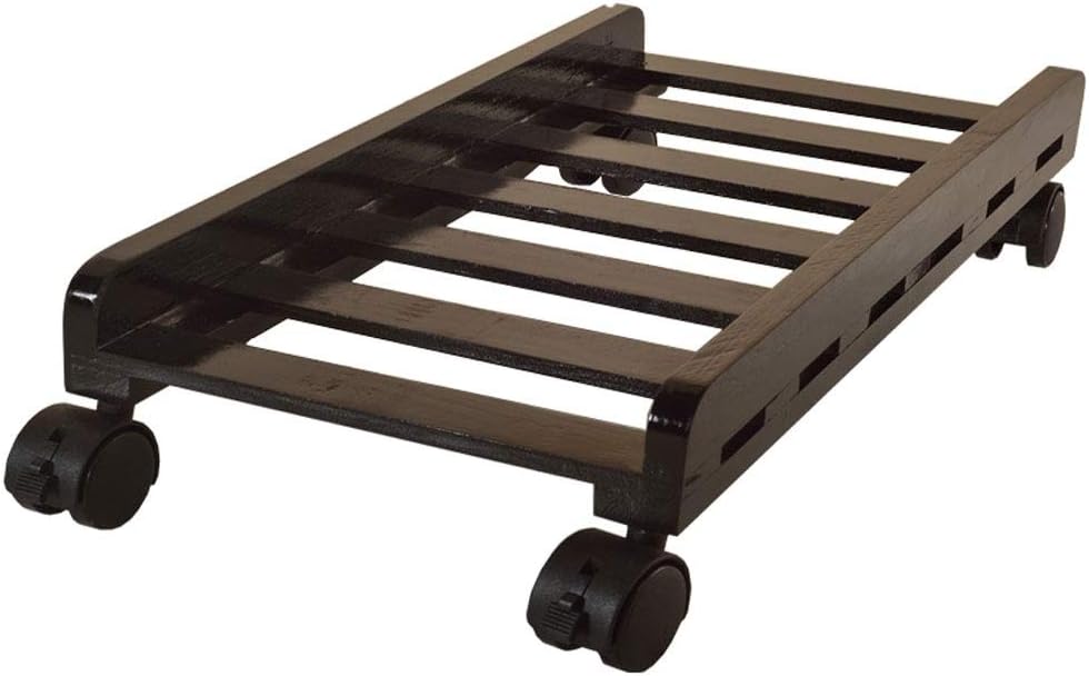 CPU Stand Tower Stand CPU Stand Cart Mobile CPU Stand Wood Desktop Host Chassis Bracket Tray Pulley Cooling Chassis Base Mobile Bracket Computer Tower Stand (Color : E) (A)