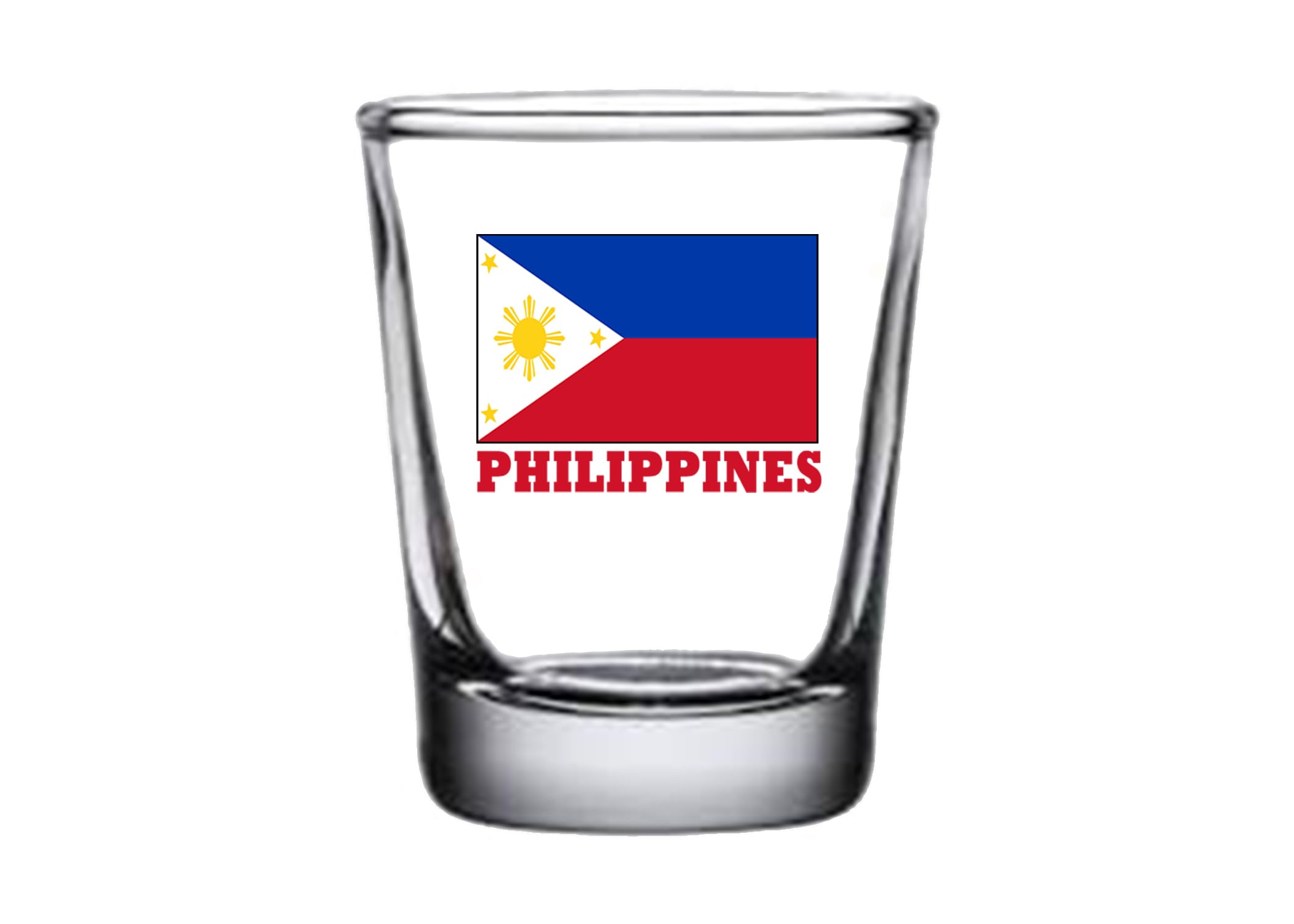 Rogue River Tactical Philippinen Flagge Schnapsglas – 42,5 Ml, Spülmaschinenfest, Made In USA