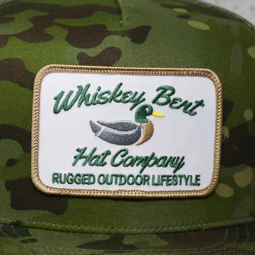 Image of WHISKEY BENT HAT CO. Green Head Adjustable Snapback Outdoor Lifestyle Duck Hat