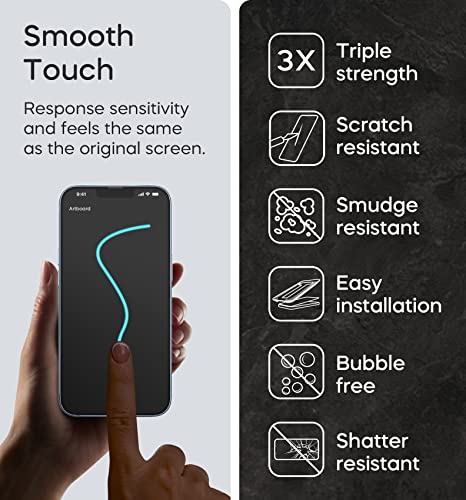 Zuslab For Iphone 13 Pro Max/14 Plus Screen Protector Tempered Glass With Easy Installation Kit, [Bubble Free] [Anti Scratch] [9H Hardness] [Full Coverage] Case Friendly For Iphone 2021 6.7’’ - 2 Pack #TOP3