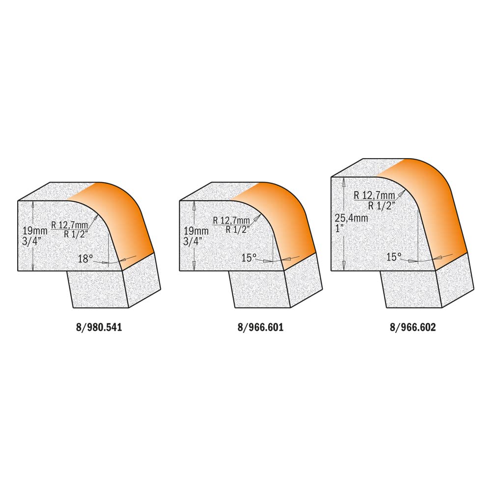 CMT ORANGE TOOLS 966.601.11 Fresa de radio cóncavo para materiales compuestos