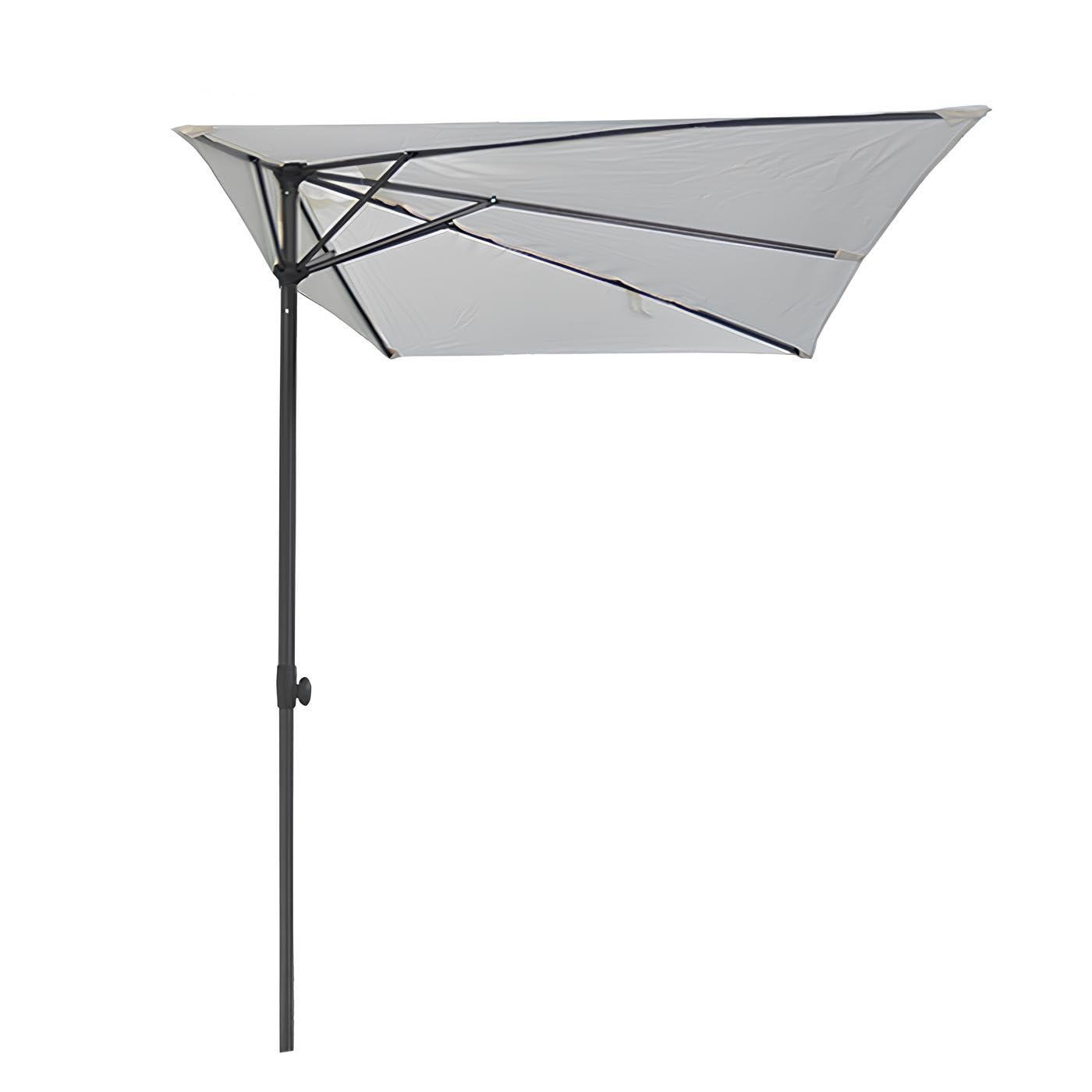 GUOGLZ Half Parasol 250cm*130cm, Balcony Umbrella, Polyester Adjustable Height, Sun Shelter(White)