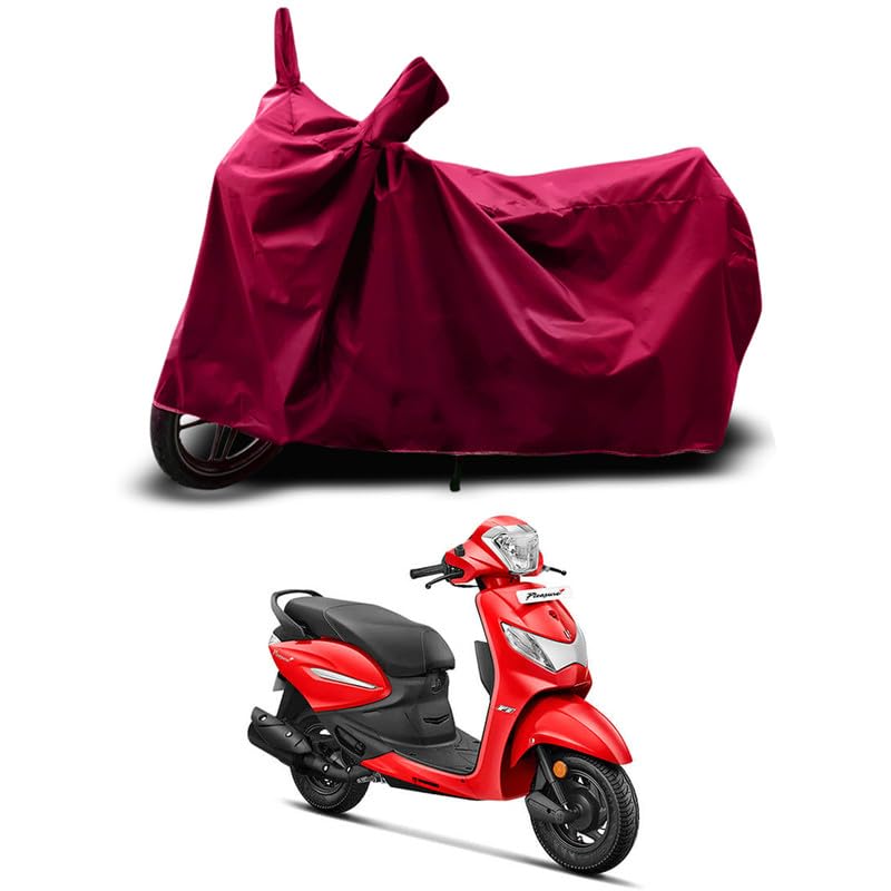 MITHILA MART-Scooty Body Cover Compitable with Hero Pleasure + Xtec Special Used for Dust Particle Sun UV Rays Water Drop Indoor & Outdoor and Parking Full Body Protection [Maroon]