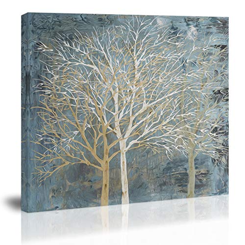 Tree Wall Art Decor Blue White Modern Abstract Canvas Painting Prints Pictures Artwork Home Decor for Kitchen Living Room Dining Room