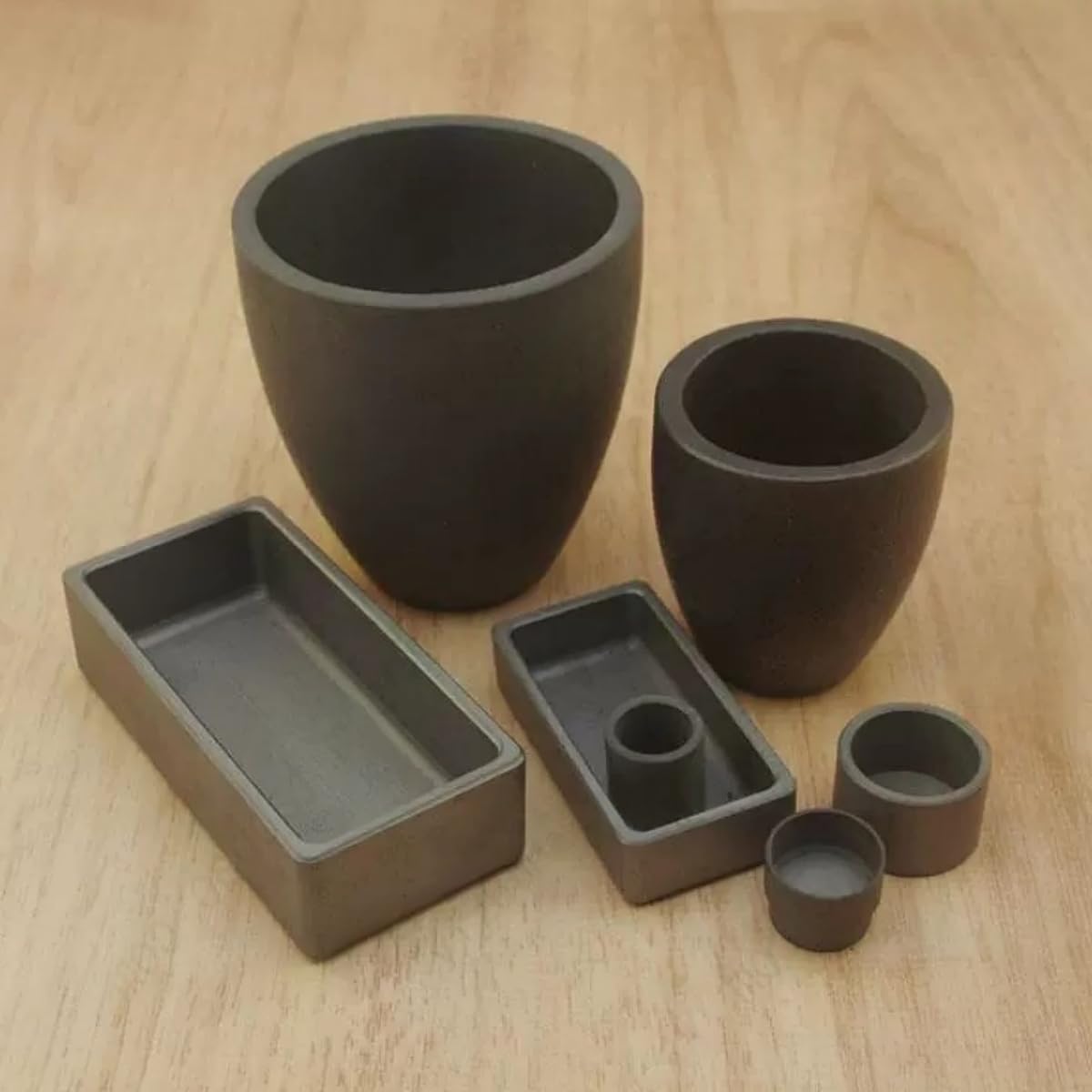 Crisol de cerámica de carburo de silicio sinterizado sin presión, crisol de SiC resistente a altas temperaturas, 1 Uds. | Rectangle 86x41x23mm/50ml