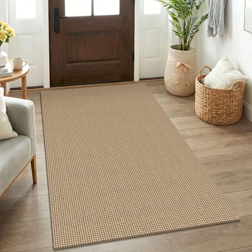 KOZYFLY Boho Rugs for Entryway 3x5 ft Washable Area Rug Non Slip Rubber Backed Entry Rug Woven...