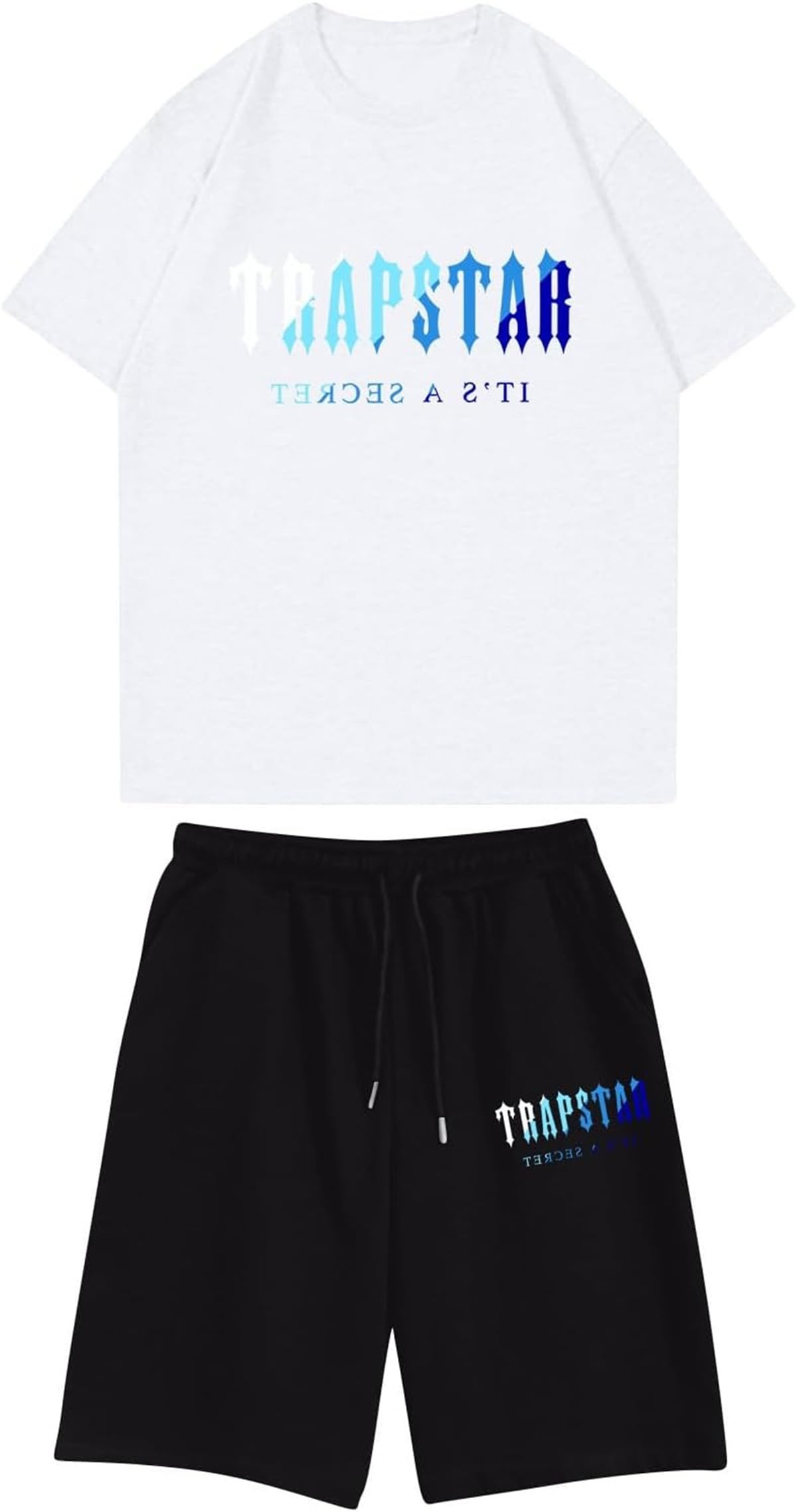 XUEQINGDE Chándales para niño Trapstar Chandal Niños Corteiz Primavera/Verano Manga Corta + Shorts Niños Conjunto de Ropa deportiva para 3-14 Años Camiseta Trapstar Niño Trapstar London Conjunto Verano niño